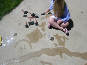painting the sidewalk water game activity
