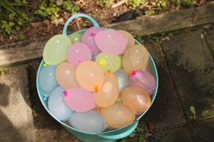 Bucket of water balloons