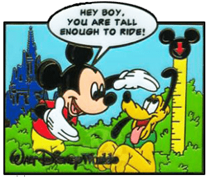 Disney height requirement check with Pluto