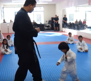 3 year old gets white belt