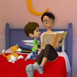 I Have Butterflies In My Tummy Charlie and Mom in Bed Reading a Story
